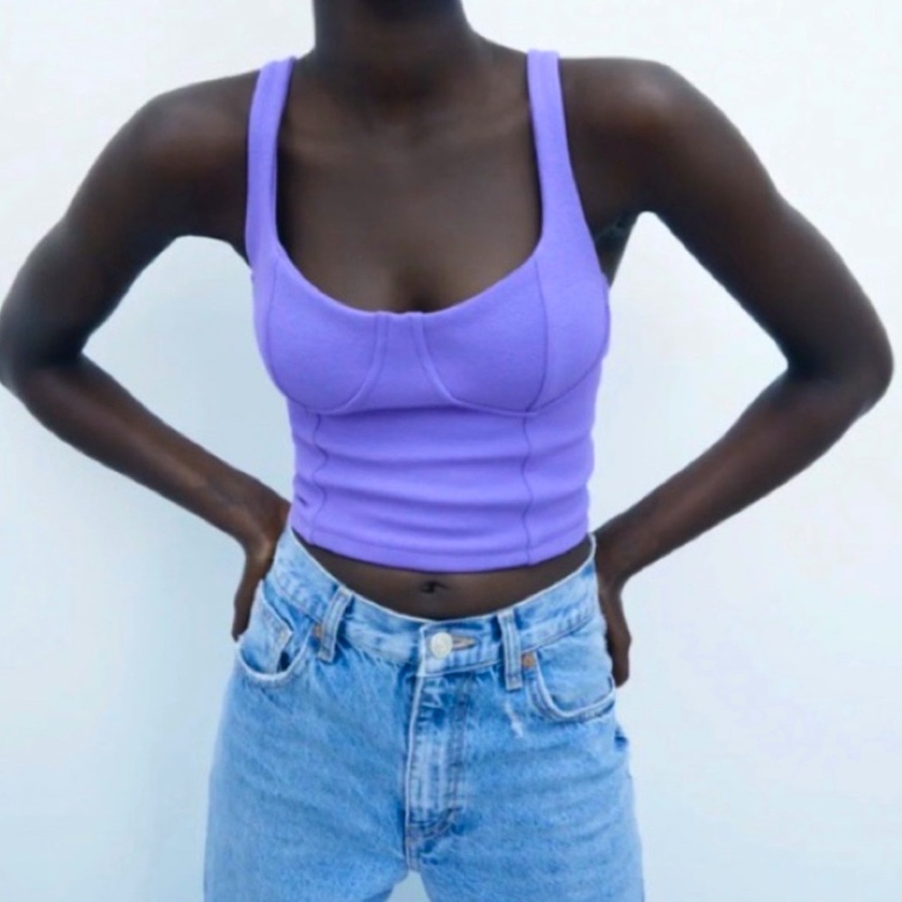 Zara Purple Crop Top
